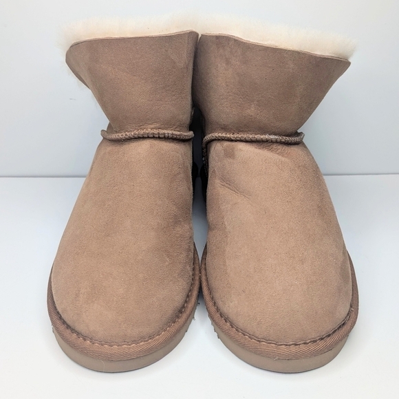 Fireside by Dearfoams Perth genuine shearling slippers pull on women's size 8 - Picture 2 of 6